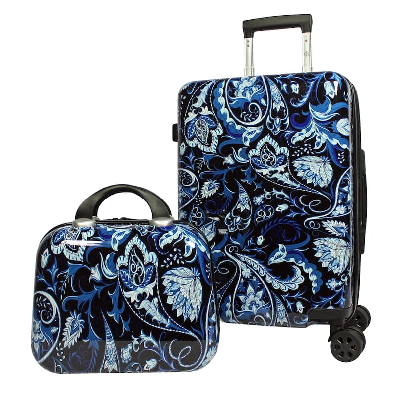 World Traveler Hardside 2-Piece Carry-On Spinner Luggage Set - Paisley