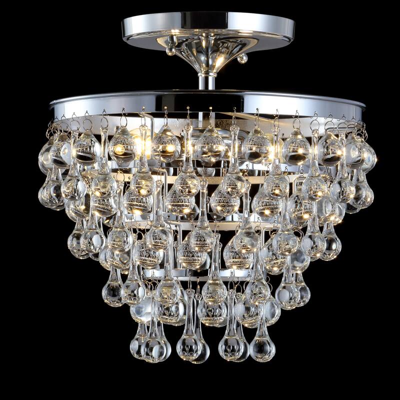 Gabrielle Metal/Crystal LED Flush Mount, by JONATHAN Y