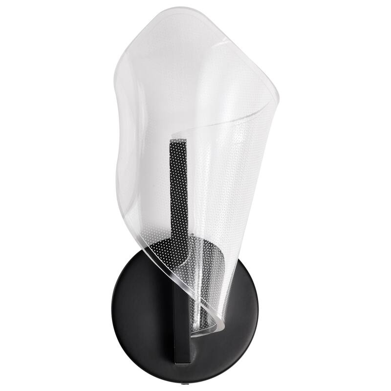 Sedona 13 Inch LED Sconce Matte Black Silk Screened Acrylic Lens