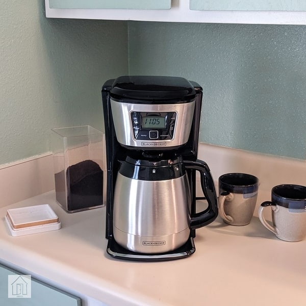 BLACK+DECKER 12-Cup Thermal Coffeemaker, Black/Silver - Bed Bath & Beyond -  36856678