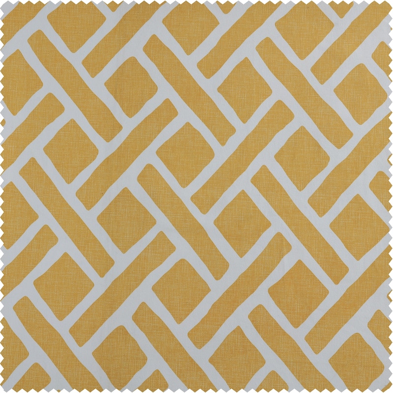 Exclusive Fabrics Martinique Printed Cotton Room Darkening Tie-Up Window Shades - 46 X 63