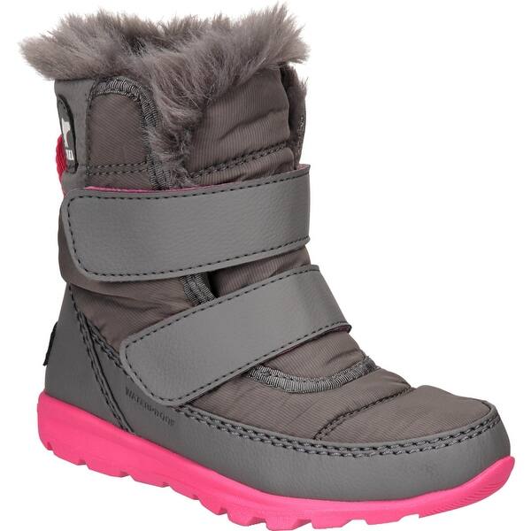 Shop Sorel Girls Whitney Winter Boots Faux Fur Waterproof Quarry Ultra Pink Overstock 31840638