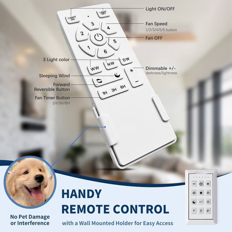 52 inch Mordern Cozy Natural Style Solid Wood Low Profile Flush Mount Intergrated LED Ceiling Fan with Light - Brushed Nickel