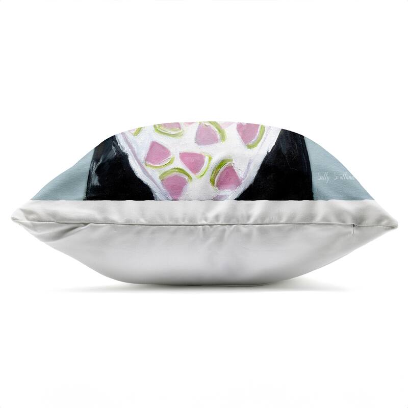 Stupell Dog with Watermelon Bandana Printed Outdoor Throw Pillow Design by Sally Swatland