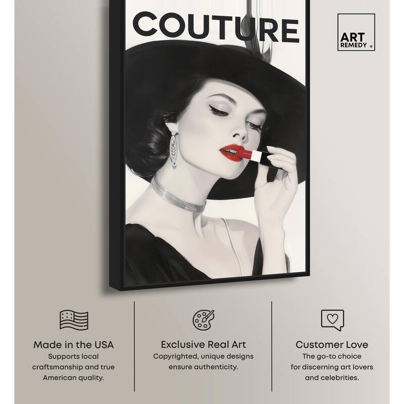 Lipstick Magazine Cover Canvas by Art Remedy