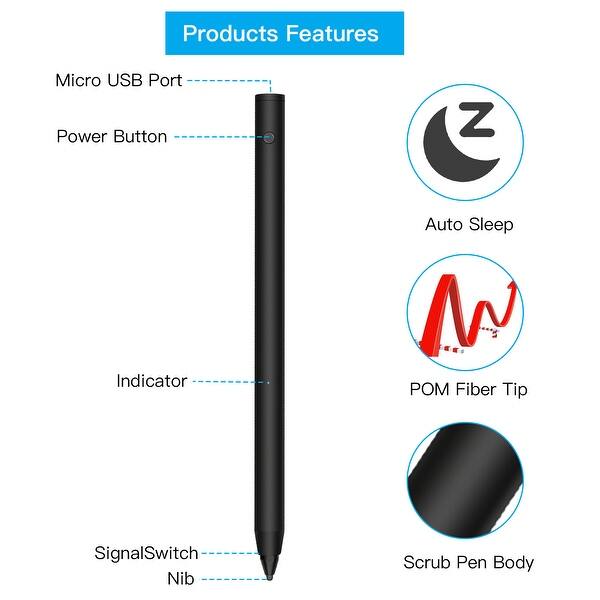 Shop Agptek Active Stylus Pen Android Ipad Ios Microsoft Tablet