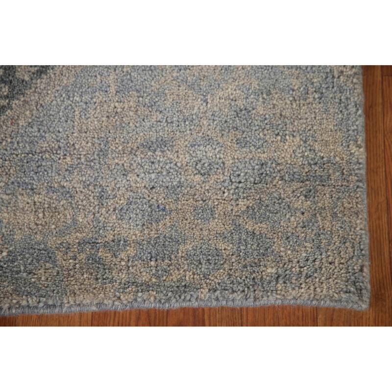 Geometric Moroccan Indian Area Rug Hand-Knotted Wool Carpet - 5'1"x 7'11"