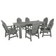 preview thumbnail 16 of 31, HIGHWOOD Hamilton Adirondack 7-Piece Outdoor Dining Height Set Coastal Teak