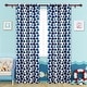preview thumbnail 1 of 2, Deconovo Whale Print Blackout Curtains, 52x95 In, 2 Panels - W52 x L95