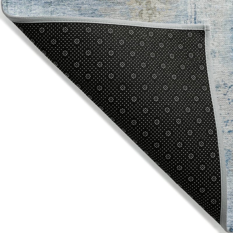 Machine Washable Indoor/Outdoor Abstract Solid Chantille Rug