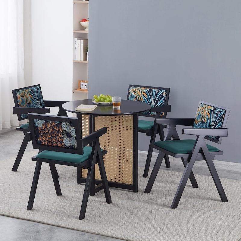 Armrest Solid Wood Dining Chair, Living Room Chair