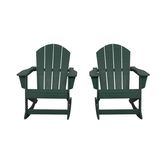 Laguna Adirondack Rocking Patio Chair (Set of 2) - Dark Green