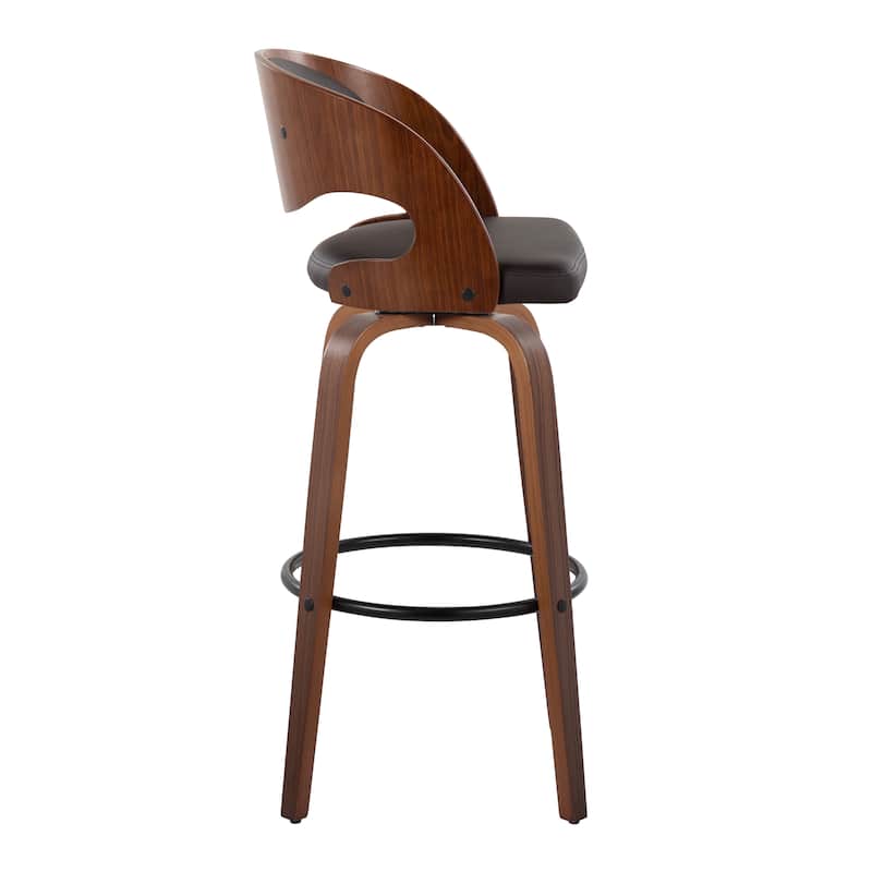 Carson Carrington Visby 30" Fixed-Height Bar Stool with Bent Wood Legs (Set of 2)