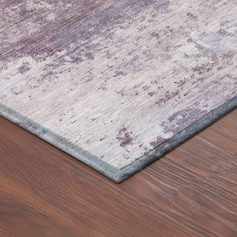 Machine Washable Indoor/ Outdoor Modern Solid Chantille Rug