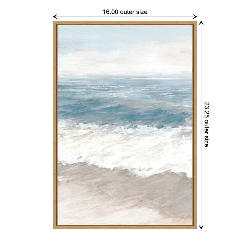 Warm Waves (Beach) by Eva Watts Framed Canvas Art