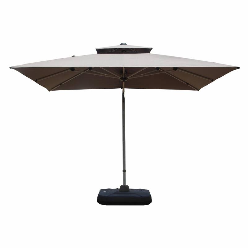 Aluminum Patio Umbrella - 360° Rotation, Hydraulic Lift