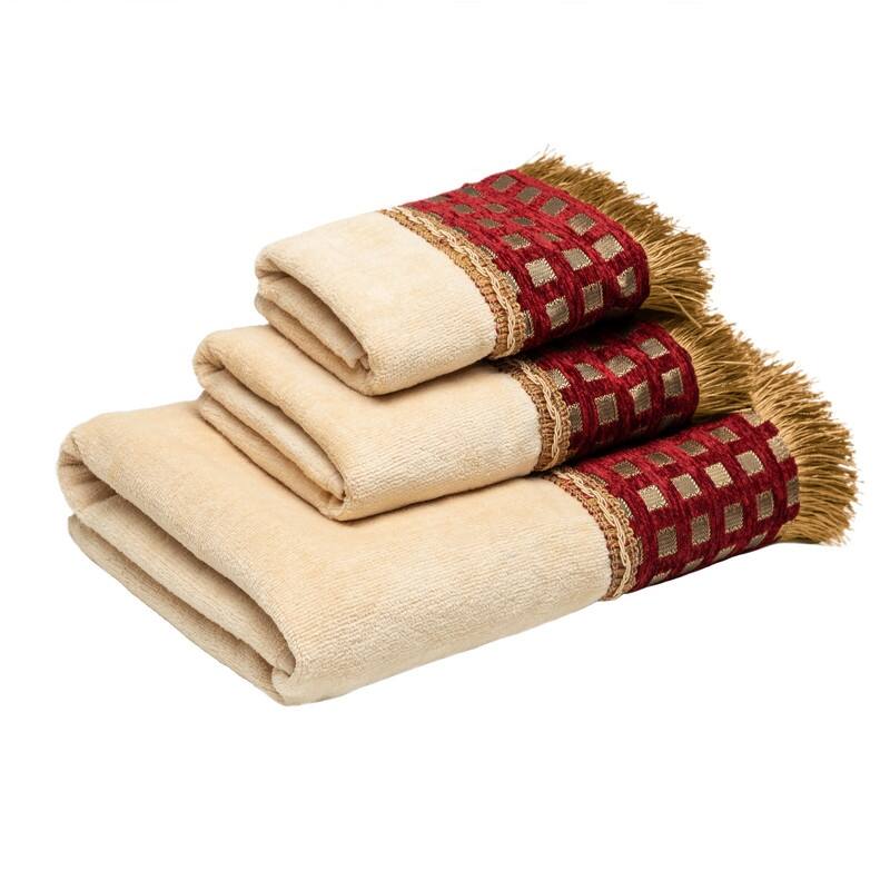 Austin Horn Classics Trackless Gimp Black 3-piece Decorative Towel Set - N/A