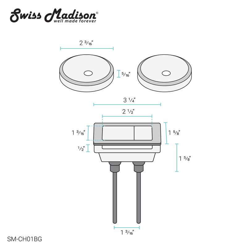 Toilet Hardware, Black (SM-1T106)