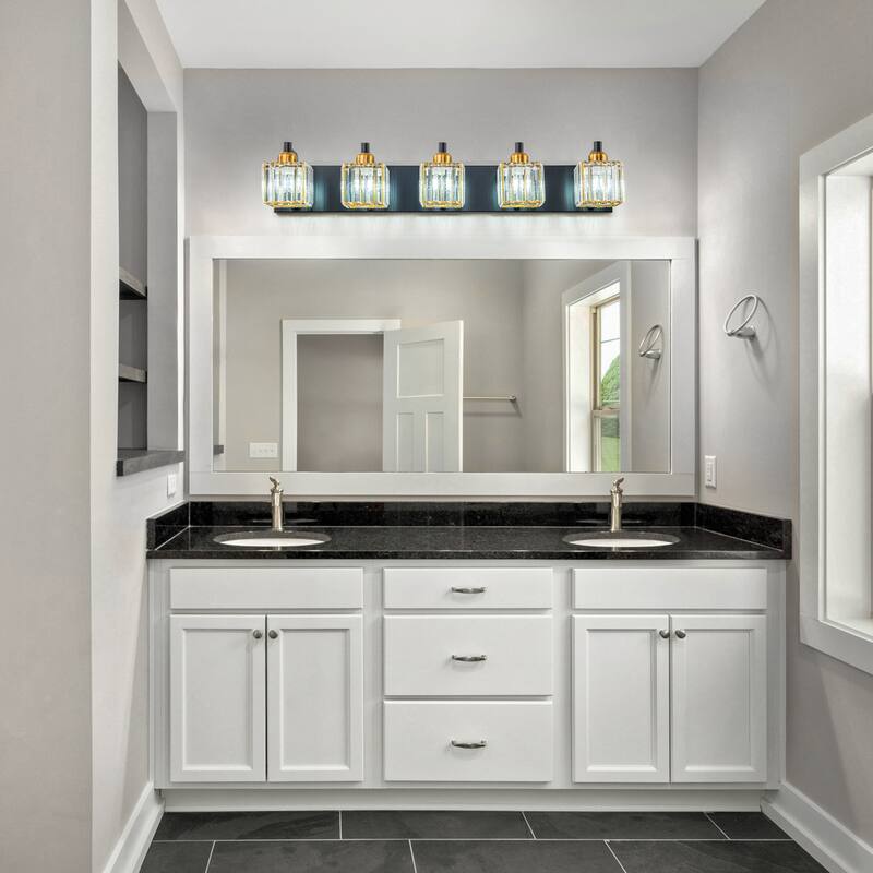 Modern 3/4/5-lights Crystal Bathroom Light Fixtures