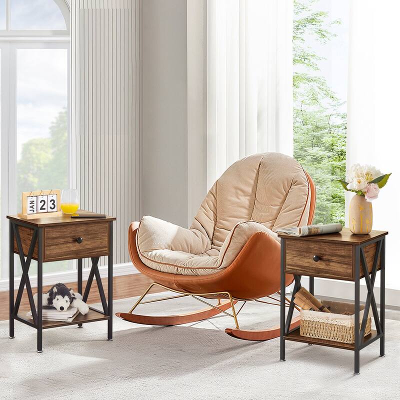 VECELO Contemporary Coffee Table Set, Living Room Set(2PCS/3PCS)