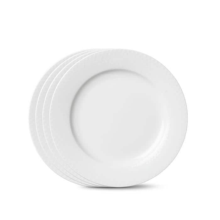 Rhombe Plate Set, White, 4 Pcs. - 9.1
