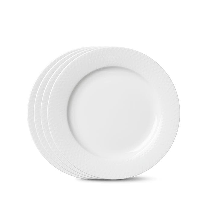 Rhombe Plate Set, White, 4 Pcs. - 9.1