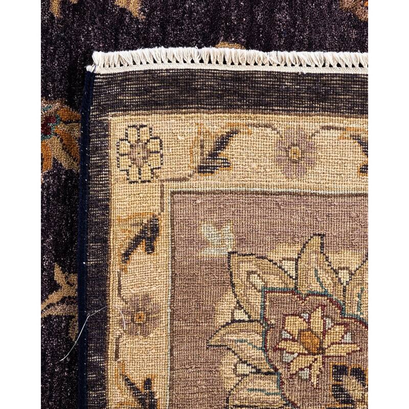 Oushak One-of-a-Kind Hand-Knotted Area Rug - Navy, 9' 0" x 12' 7" - 9' 0" x 12' 7"