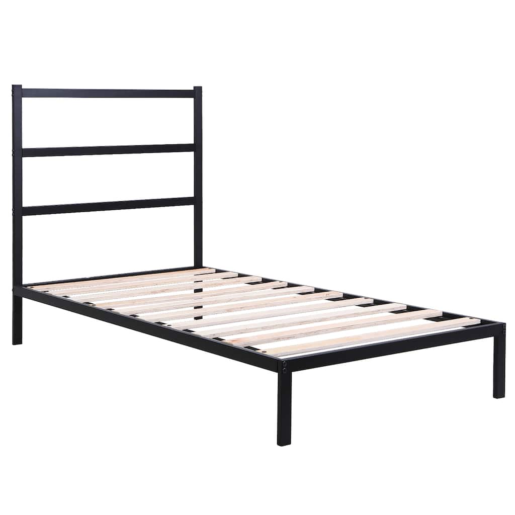 Costway Twin/Full Metal Bed Platform Frame Heavy Duty Mattress