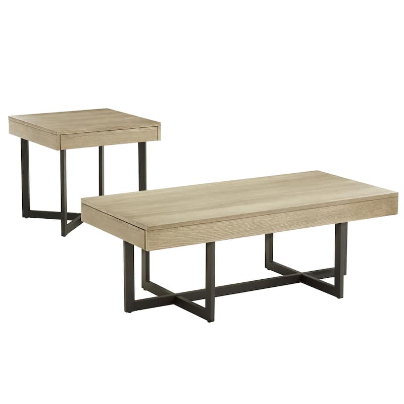 Eldersley Wood Finish Table with Drawer(s) by iNSPIRE Q Modern