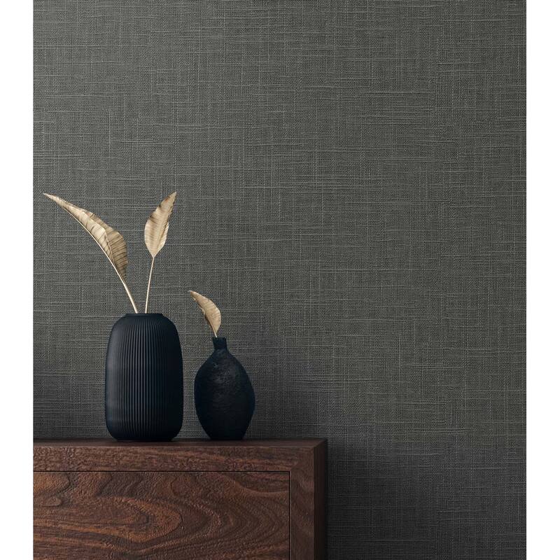 Seabrook Designs Myrna Linen Embossed Vinyl Unpasted Wallpaper