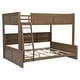 preview thumbnail 5 of 16, Full XL over Queen Bunk Bed with Storage Cabinets and USB Ports, Antique Wood Color