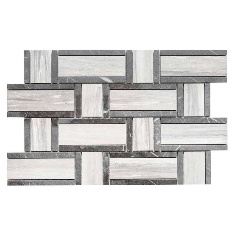 The Tile Life Stately Tre Basketweave 9.5x14 Porcelain Floor & Wall Tile