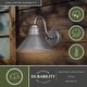 preview thumbnail 4 of 6, VAXCEL Outland 1-Light Brushed Pewter Dusk to Dawn Sensor Farmhouse Outdoor Wall Sconce, Gooseneck Metal Shade, Dark Sky