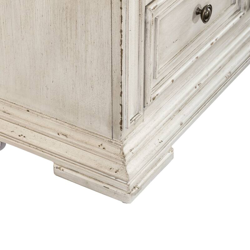 Big Valley Whitestone Distressed 2 Door 6 Drawer Dresser