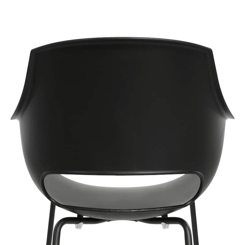 Furnish Theory Urban-ML Pro Indoor/Outdoor Stackable Dining Armchairs Polypropylene Shell & Powder-Coated Steel Legs (Set of 2)