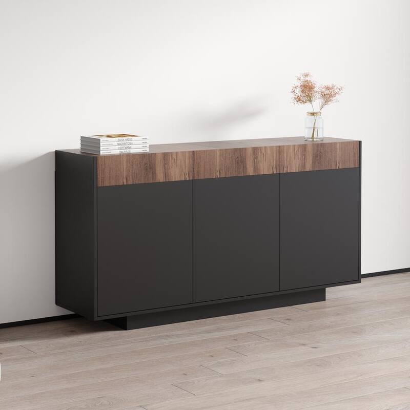 Meble Furniture Haopsa Sideboard Buffet Credenza 62.9W x 15.8D x 33.3H Modern European
