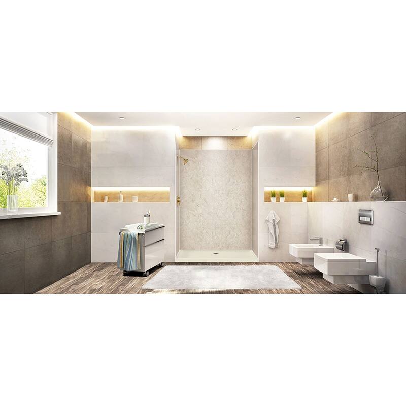 Transolid Expressions 60-in X 32-in X 96-in Glue to Wall Shower Kit - 32" x 60" x 96" - 32" x 60" x 96"
