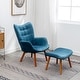 preview thumbnail 12 of 50, Carson Carrington Aasen Silky Velvet Tufted Accent Chair with Ottoman