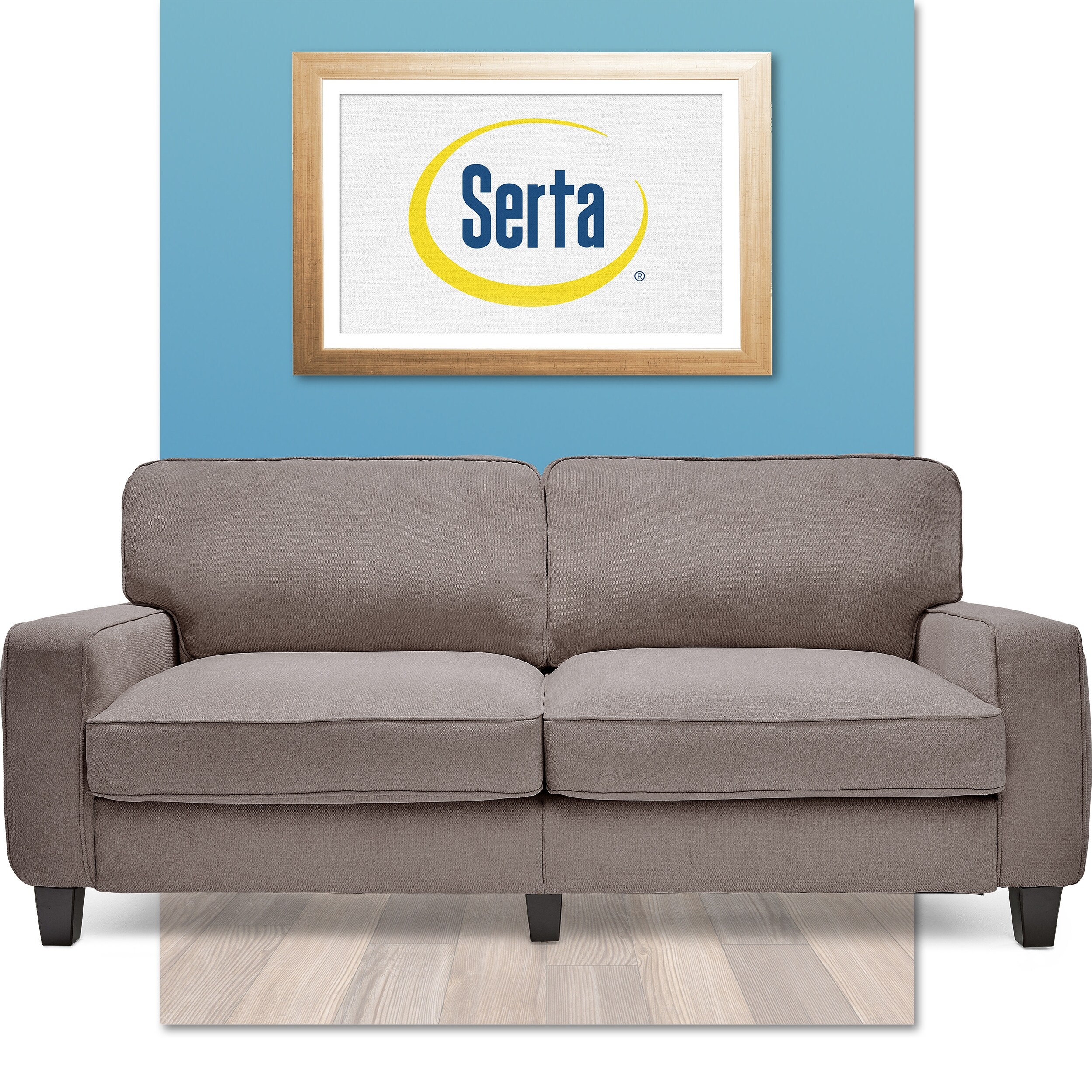 serta rta palisades collection 73 sofa in kingston gray