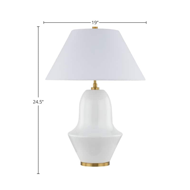 Jean 25" Table Lamp with Fabric Shade (Set of 2)