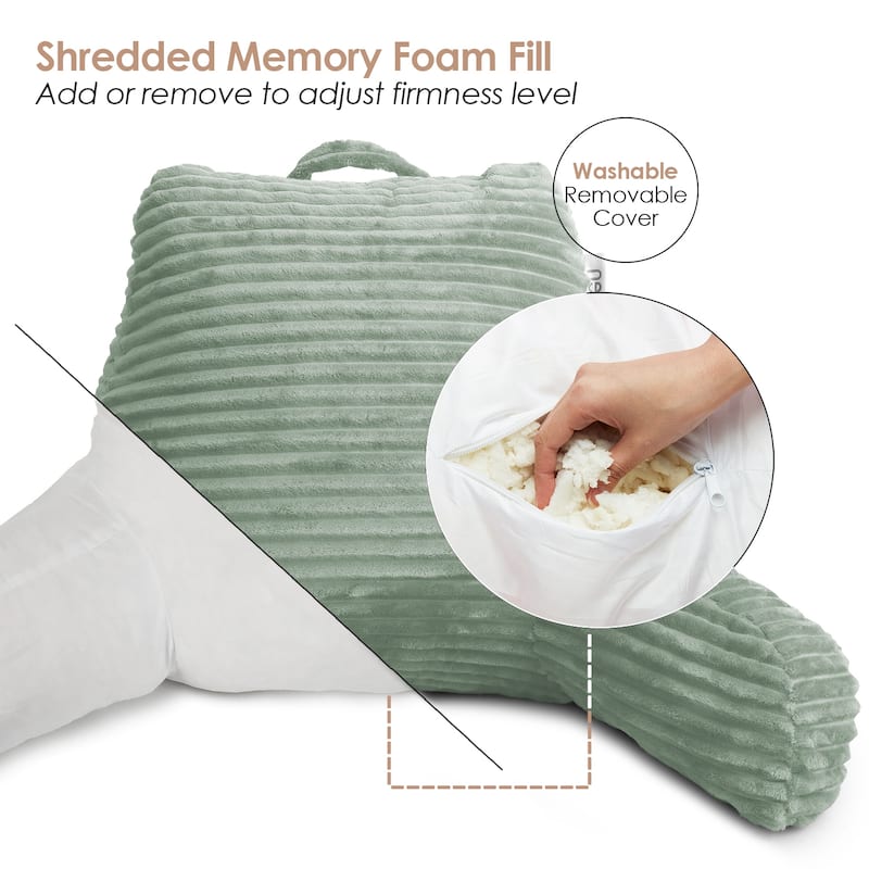 Emperyan Reading Pillow for Bed Adult with Fleece Blanket