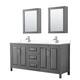 Option Dark Gray, Chrome Trim, White Cultured Marble Top