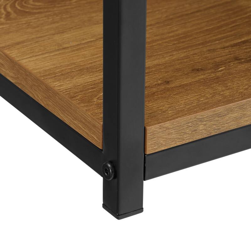 Caffoz Tall Center Table Coffee Table with Storage Shelf