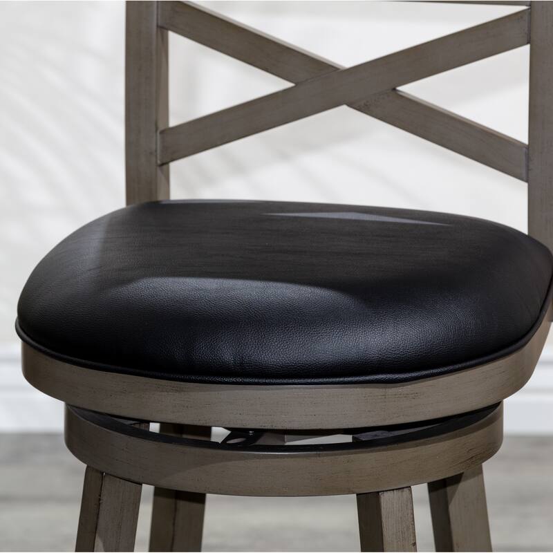 30" Bar Height X-Back Swivel Stool