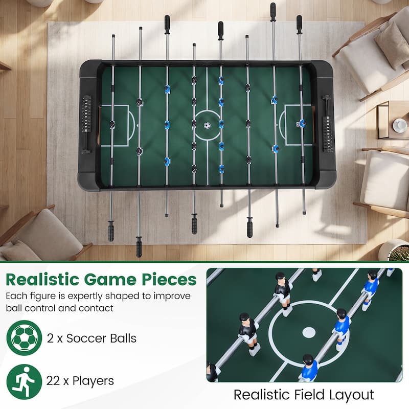 Gymax 47'' Competition Full Size Soccer Game Table w/22 Players 2