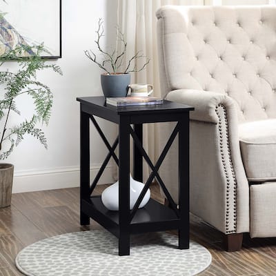 Copper Grove Cranesbill Chairside End Table with Shelf
