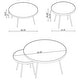 preview thumbnail 3 of 1, Kaelyn 2-Piece Round Mirror Top Nesting Coffee Table
