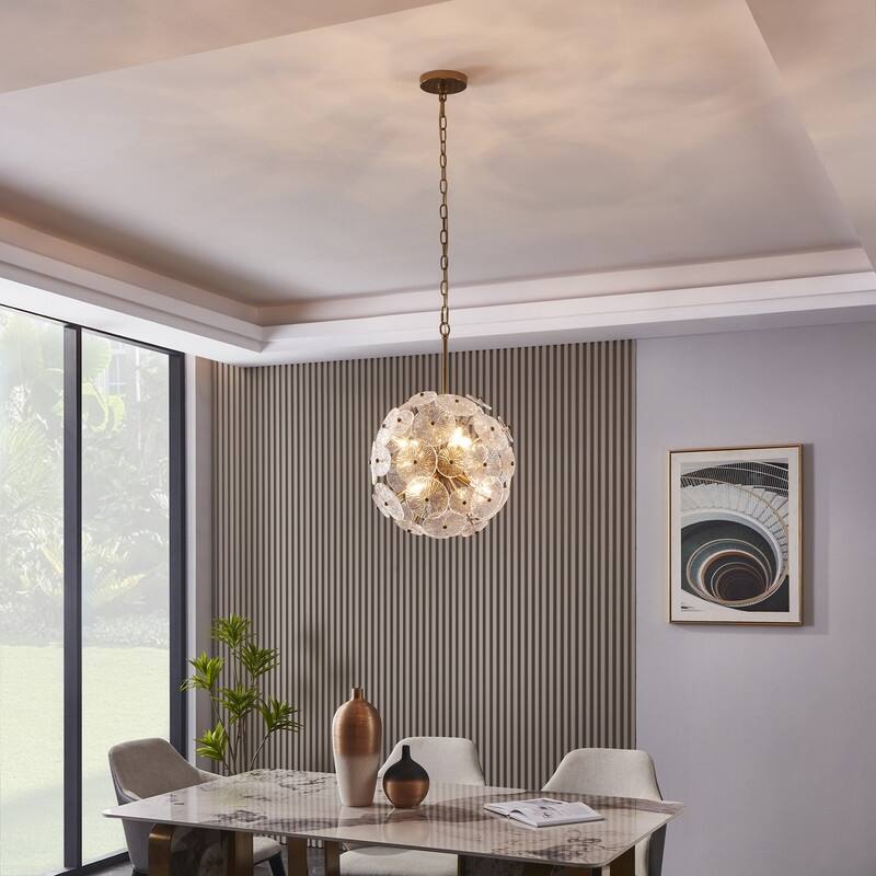 KAWOTI 6-Light Dimmable Sputnik Sphere Chandelier Pendant Lights - W16.5" * H 63.25"