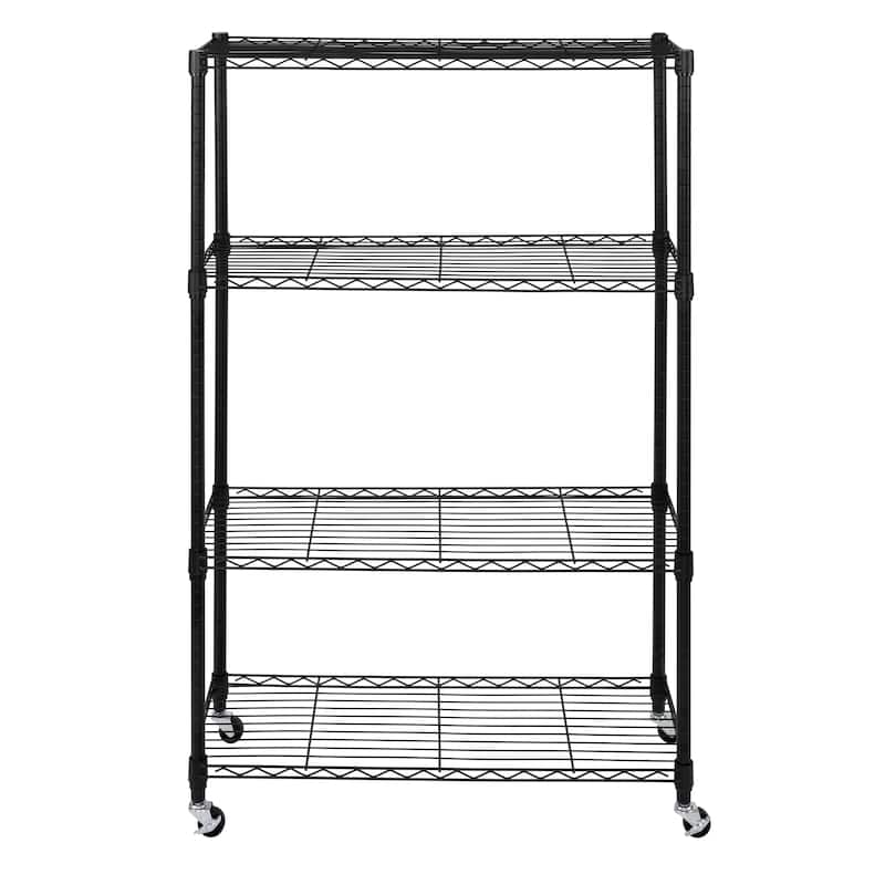 Seville Classics Heavy Duty 4-Tier Steel Wire Shelving, 36" W x 14" D x 56.5"H