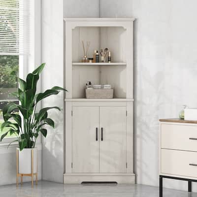 Tall Corner Cabinet with Doors